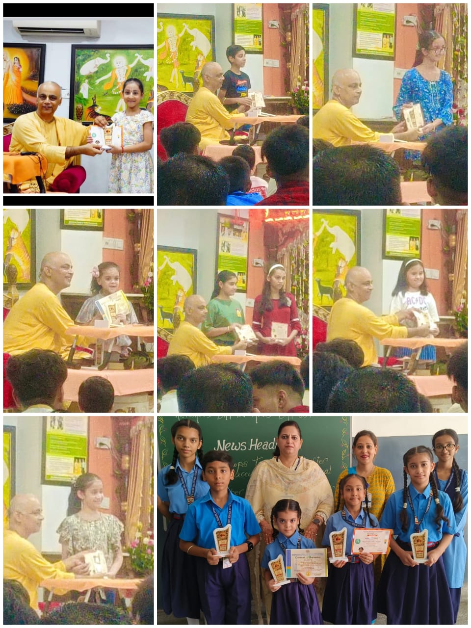 Striking Success of BVM Kitchlu Nagar in Medley of Competitions at Iskcon Temple